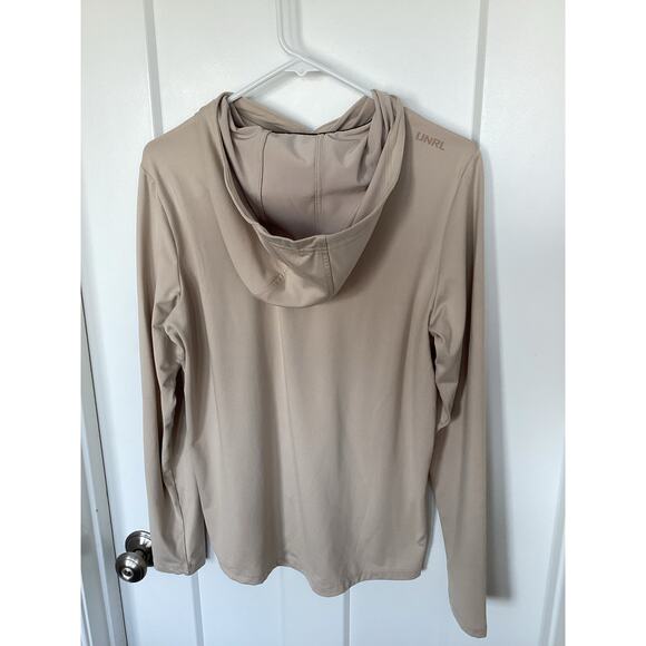 Unrl Men's Ultra Long Sleeve Pullover Hoodie Sports Performance Tan Size Small - Picture 5 of 10